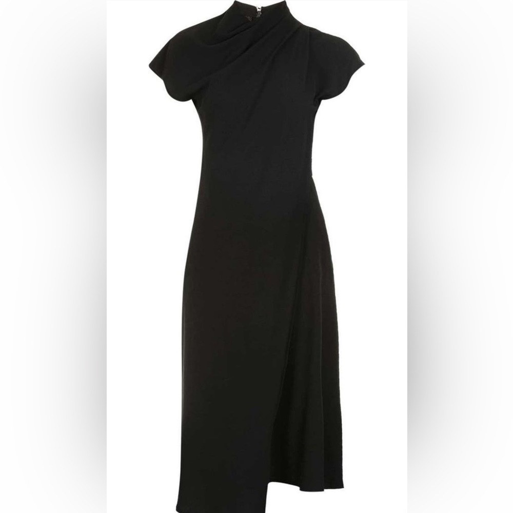 NWOT Topshop origami drape neck midi dress